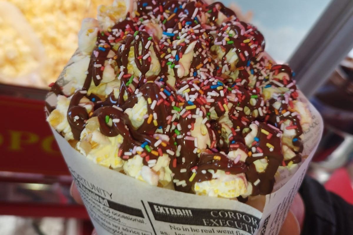 Schmackofatz Popcorn mit Scchokoguß